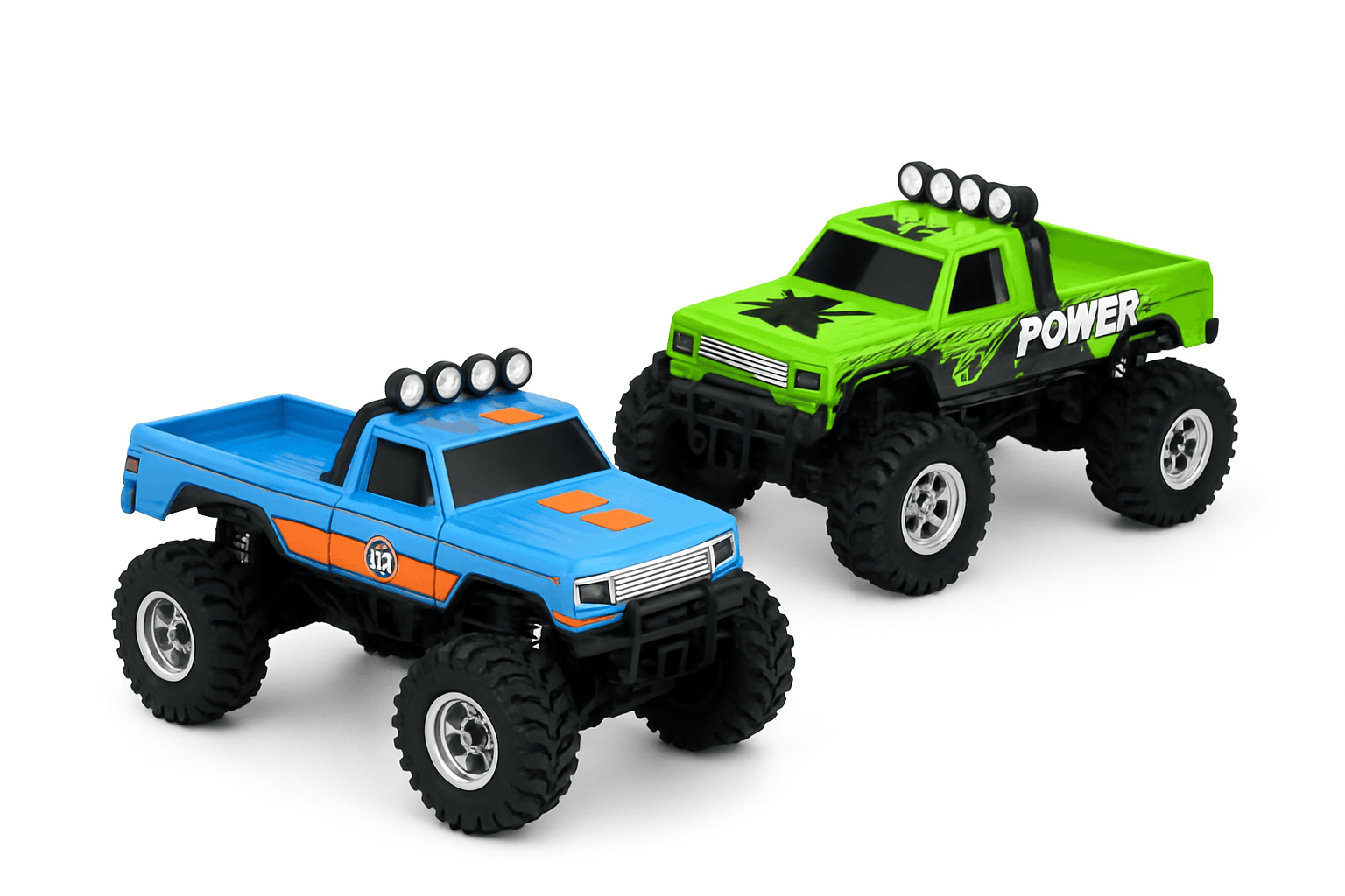 Mini RC Monster Truck 1:64 Remote Control Car with Lights-Multicolor / United States