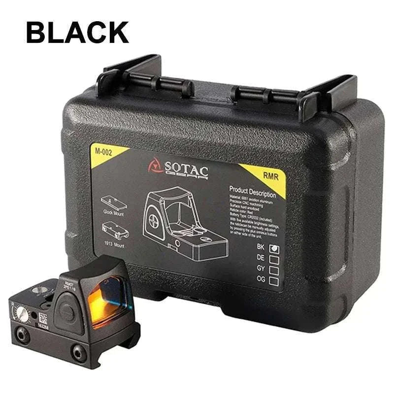 Mini Red Dot Sight 1× Reflex Scope with 20mm Rail Mount-RMR Black / france