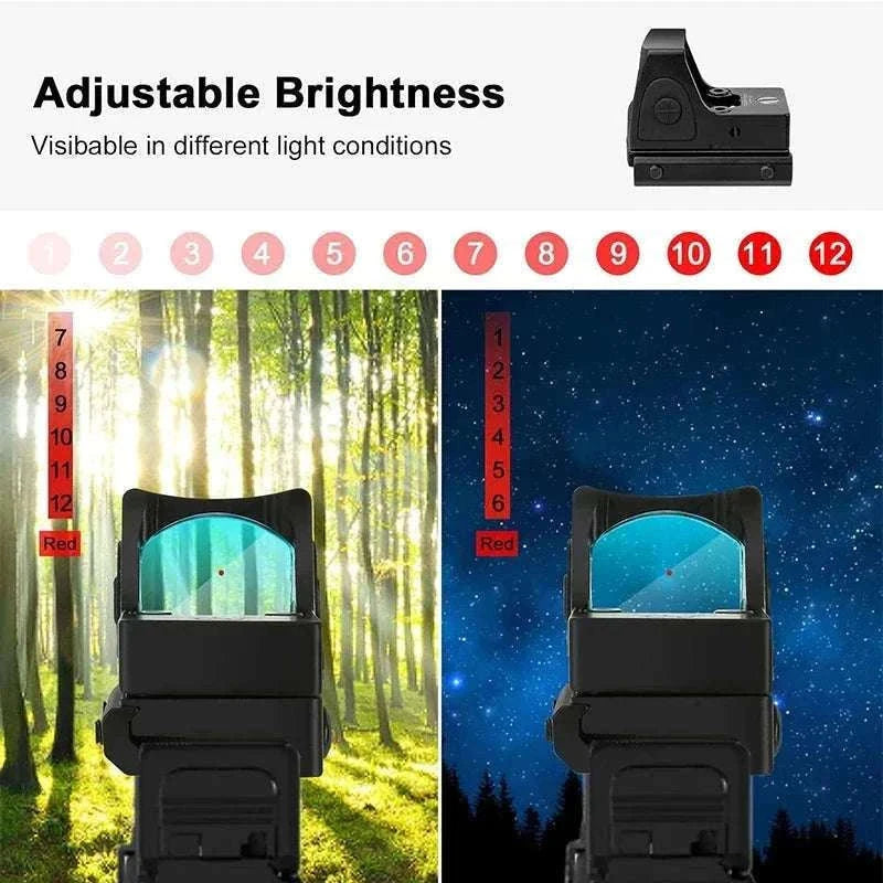 Mini Red Dot Sight 1× Reflex Scope with 20mm Rail Mount-RMR Black / france