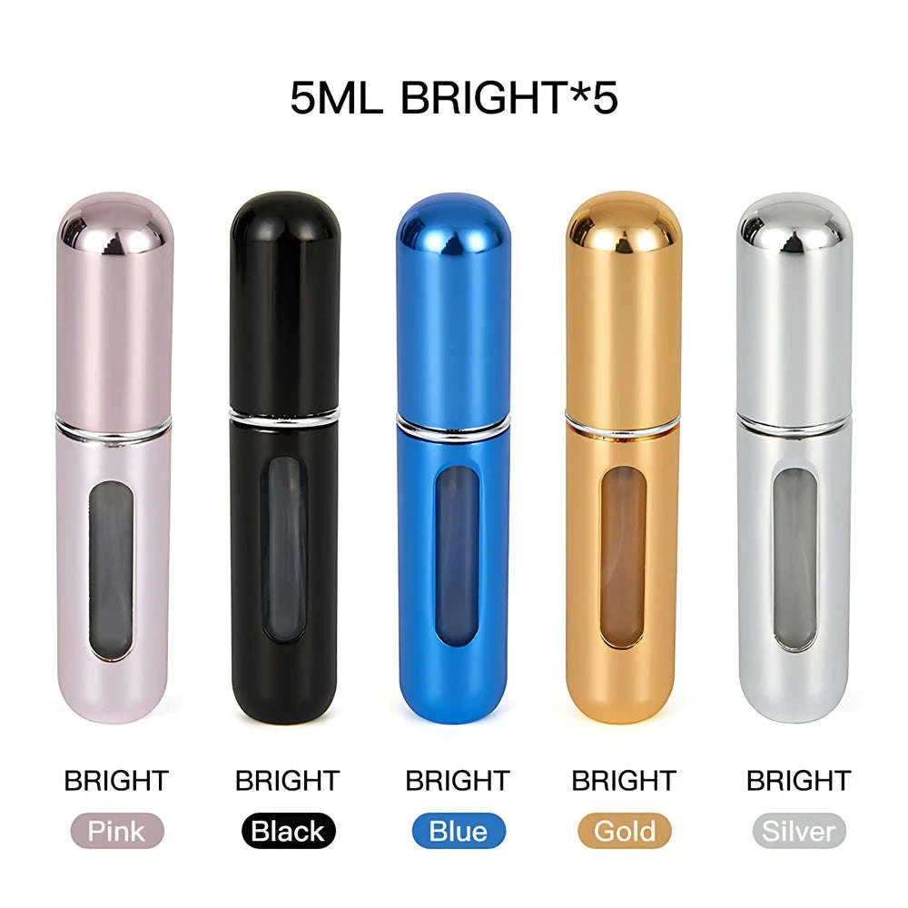 Mini Refillable Spray Container Portable Travel Atomizer-5 And 8ML 1Set-10PCS