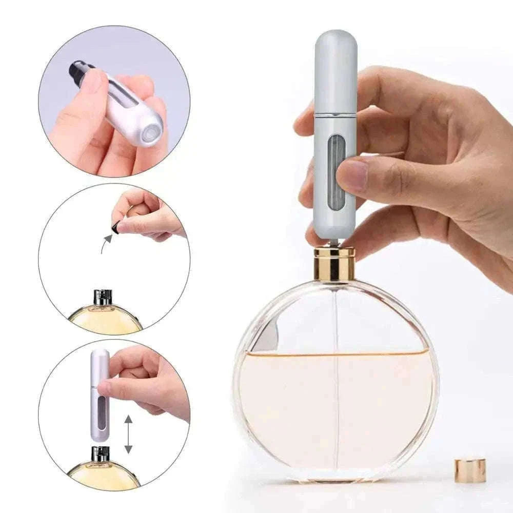 Mini Refillable Travel Perfume Atomizer Spray Container-5 And 8ML 1Set-10PCS