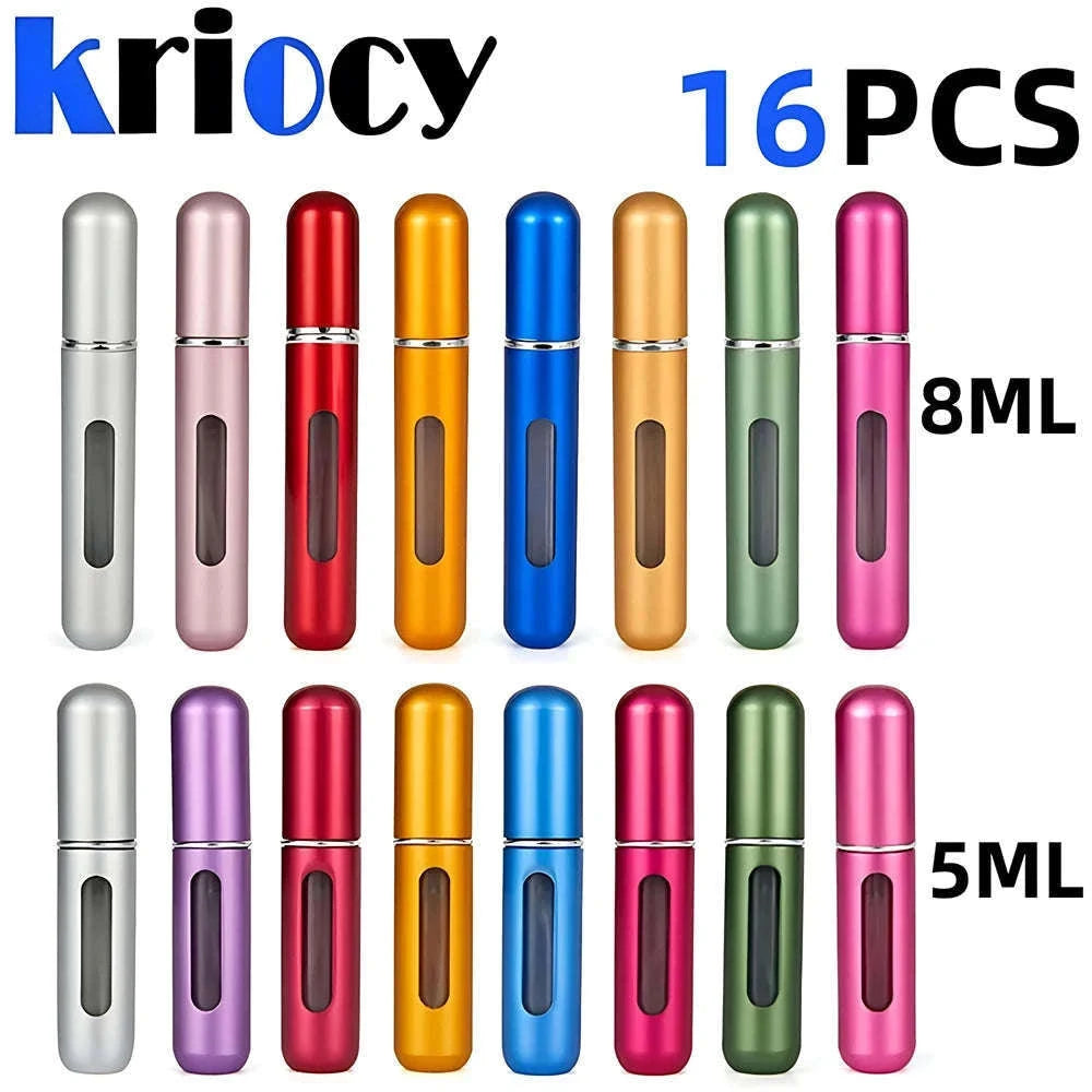 Mini Refillable Travel Perfume Atomizer Spray Container-5 And 8ML 1Set-10PCS