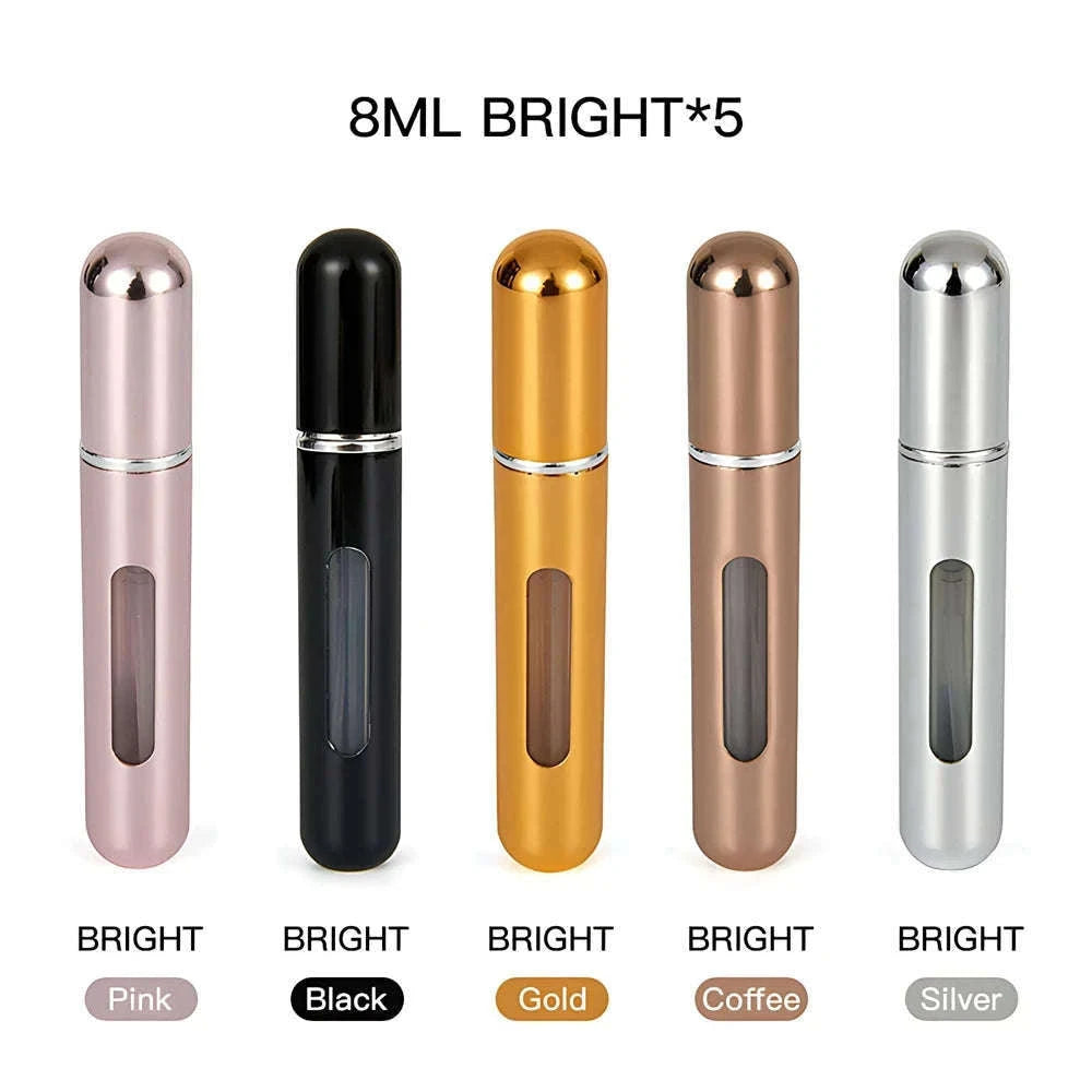 Mini Refillable Travel Perfume Atomizer Spray Container-5 And 8ML 1Set-10PCS