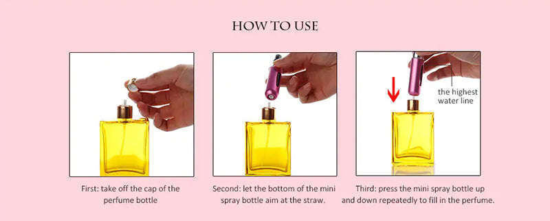 Mini Refillable Travel Perfume Atomizer Spray Container-5 And 8ML 1Set-10PCS