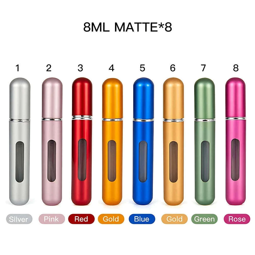 Mini Refillable Travel Perfume Atomizer Spray Container-5 And 8ML 1Set-10PCS