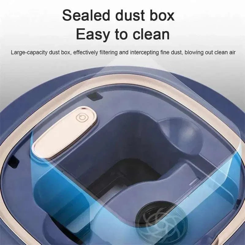 Mini Robot Vacuum Cleaner 3-in-1 Sweep Mop Quiet Cleaning-Black
