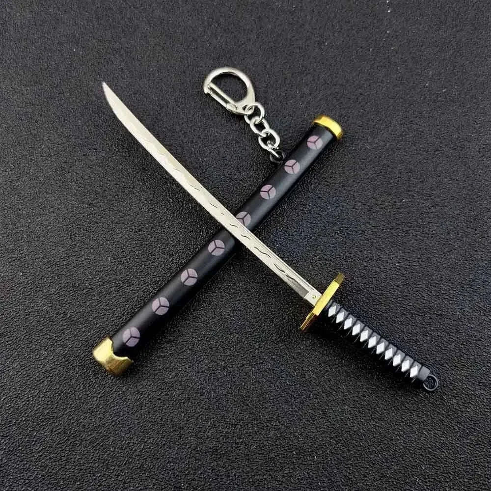 Mini Roronoa Zoro Samurai Sword Keychain-769-black