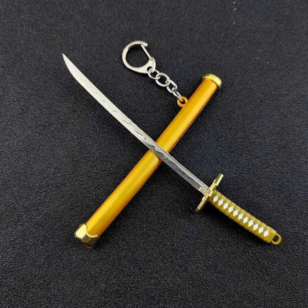 Mini Roronoa Zoro Samurai Sword Keychain-769-black