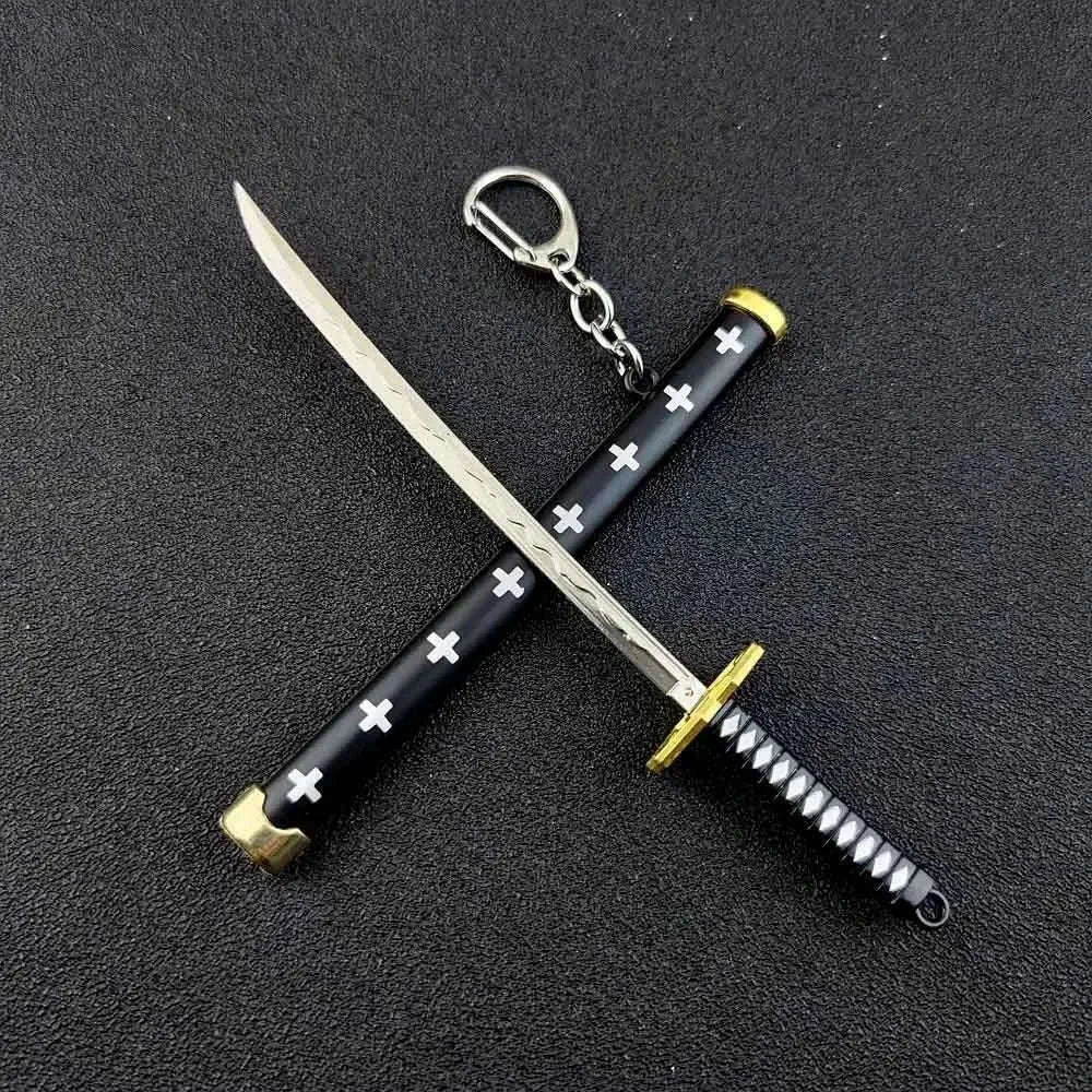 Mini Roronoa Zoro Samurai Sword Keychain-769-black