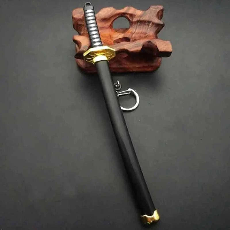 Mini Roronoa Zoro Samurai Sword Keychain-769-black