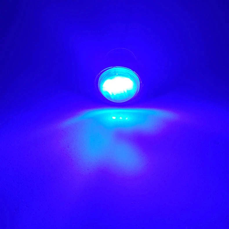 Mini Round LED Side Marker Light 12-24V for Truck Trailer Auto-Blue / 10PCS