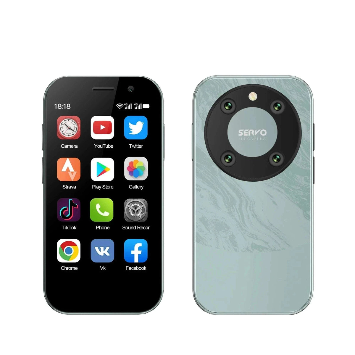 Mini Smartphone 3.0" HD Display, Dual SIM, 4G LTE-PURPLE / 16g / 4G LTE Cellular|2 G