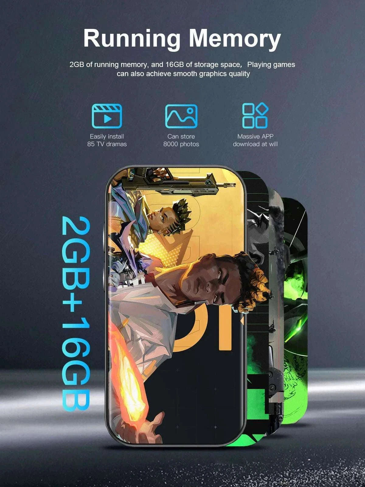 Mini Smartphone 3.0" HD Display, Dual SIM, 4G LTE-PURPLE / 16g / 4G LTE Cellular|2 G