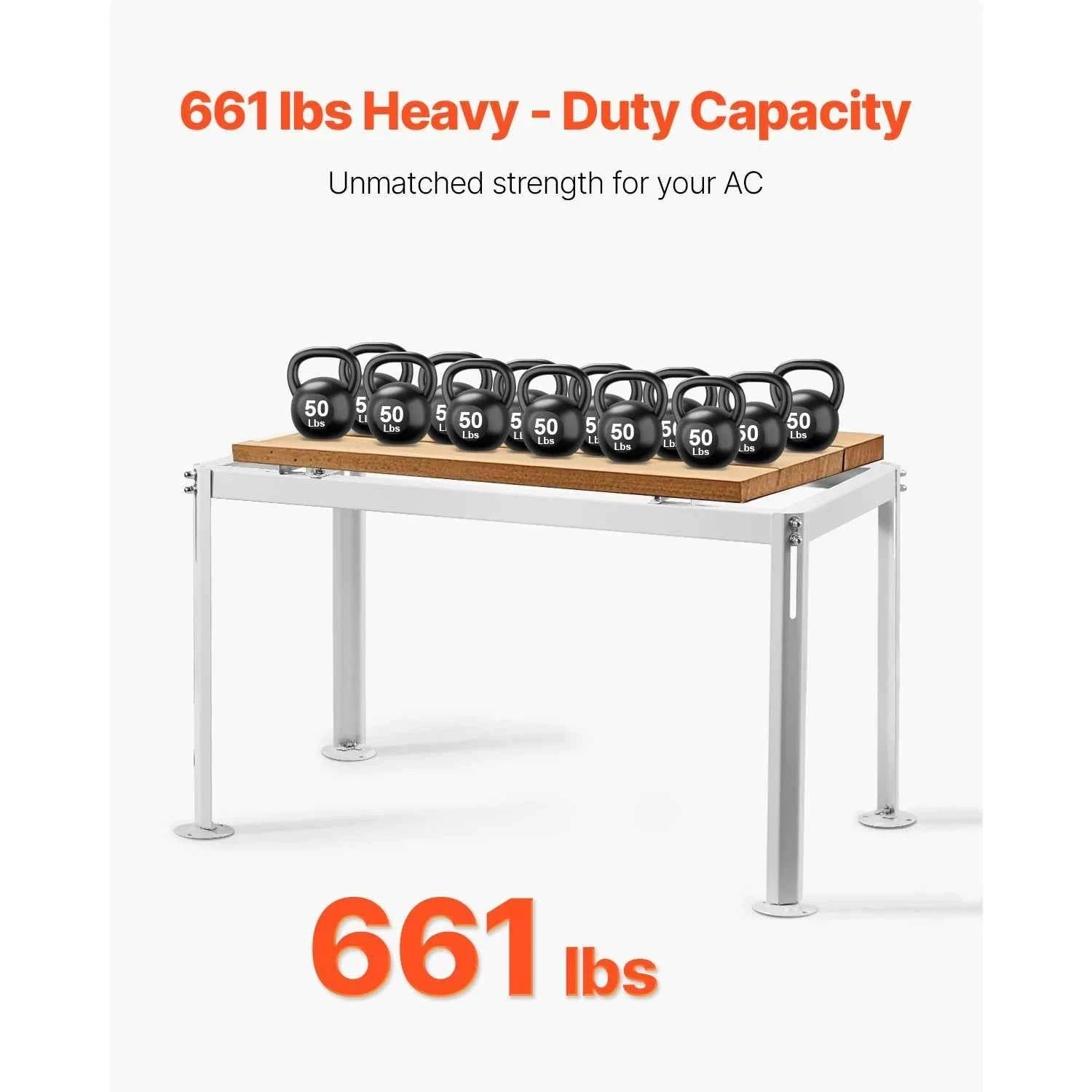 Mini Split Ground Stand Adjustable Anti-Vibration Stand for 9000-36000 BTU Outdoor Units-39.4x19x16inch / 8 inch / Poland