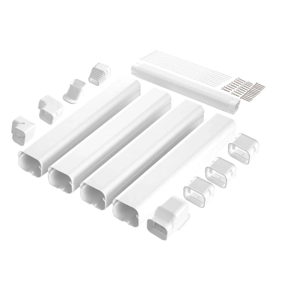 Mini Split Line Set Cover PVC Decorative Pipe Cover for Air Conditioner-17FT / United Kingdom