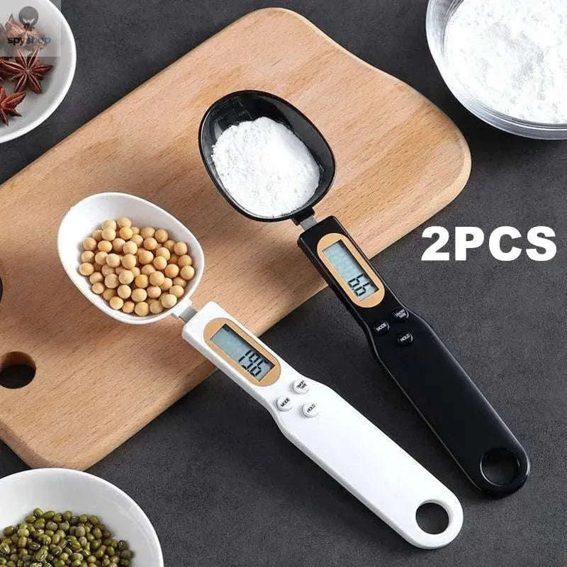 Mini Spoon Scale Digital Kitchen Scale 0.1–500g-2PCS Light green / 1Kg