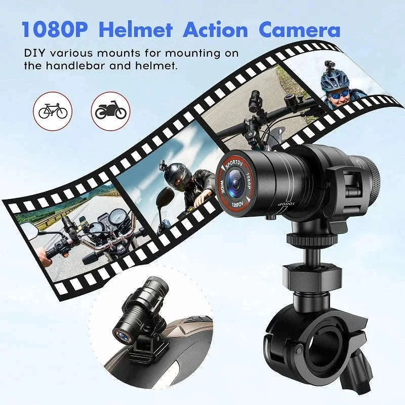 Mini Sport DV Full HD Helmet Action Camera-black / Only F9