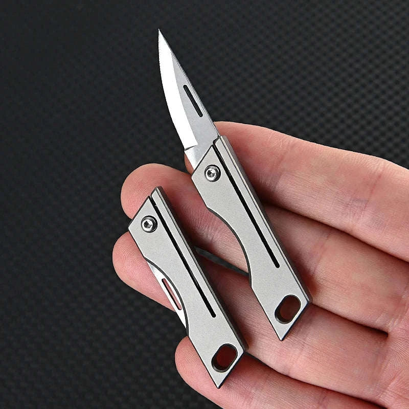 Mini Titanium Alloy Folding Knife for Everyday Carry-titanium alloy B