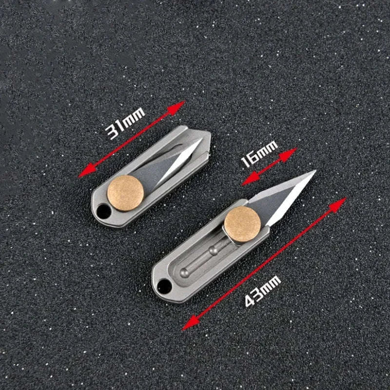 Mini Titanium Alloy Folding Knife for Everyday Carry-titanium alloy B