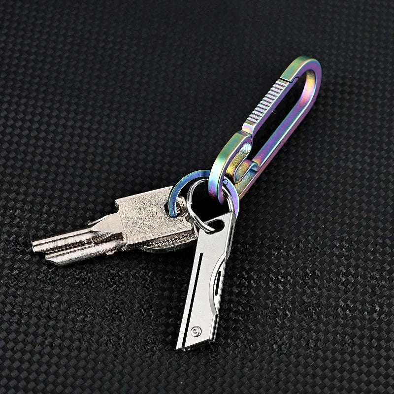 Mini Titanium Alloy Folding Knife for Everyday Carry-titanium alloy B