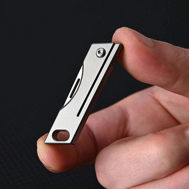 Mini Titanium Alloy Folding Knife for Everyday Carry-titanium alloy B