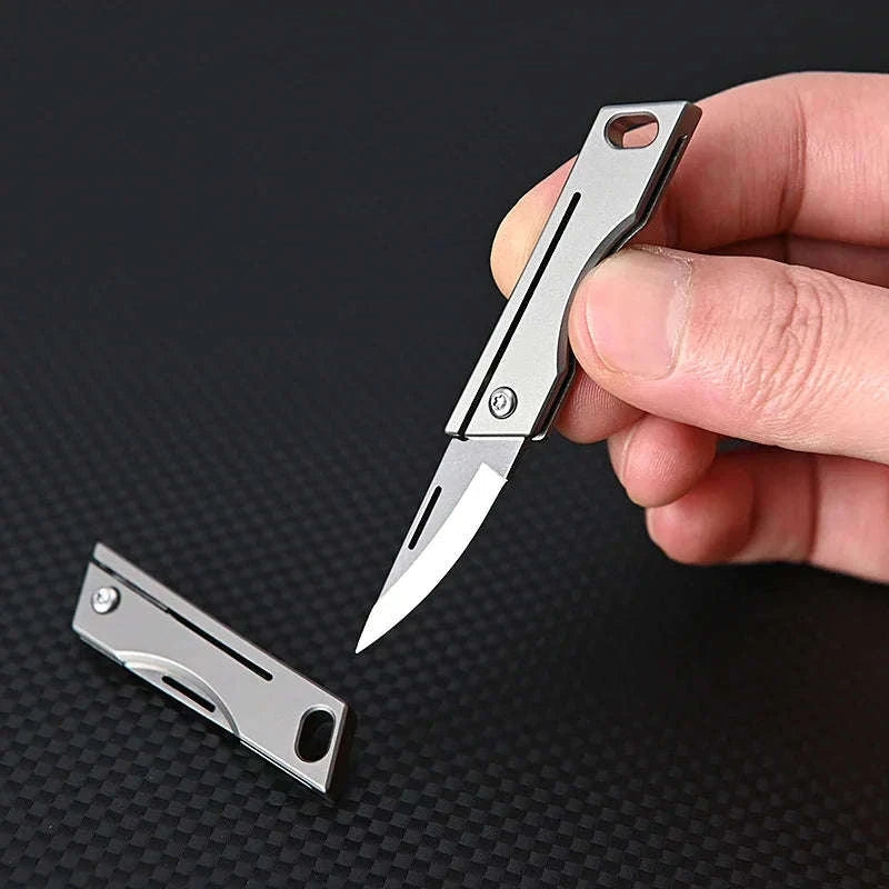Mini Titanium Alloy Folding Knife for Everyday Carry-titanium alloy B