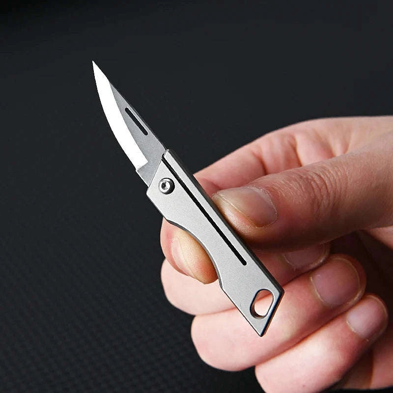 Mini Titanium Alloy Folding Knife for Everyday Carry-titanium alloy B