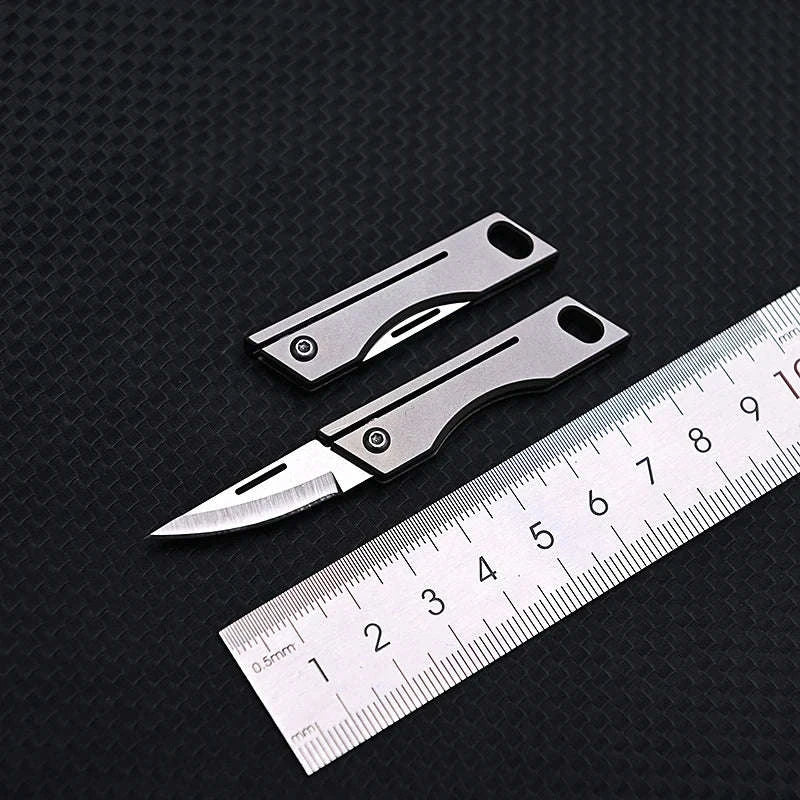 Mini Titanium Alloy Folding Knife for Everyday Carry-titanium alloy B