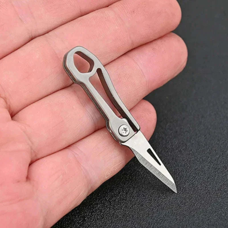 Mini Titanium Alloy Folding Knife for Everyday Carry-titanium alloy B