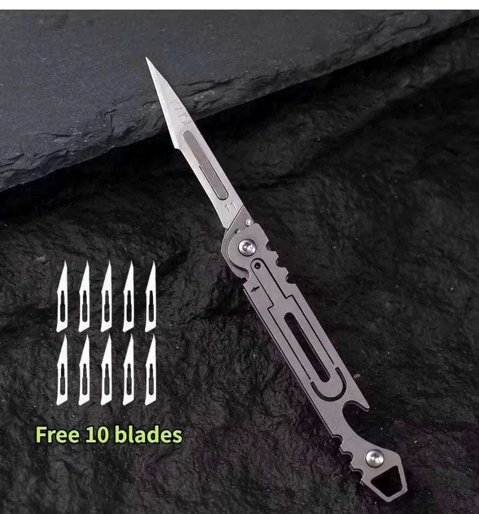 Mini Titanium Alloy Folding Knife for Outdoor EDC-titanium alloy