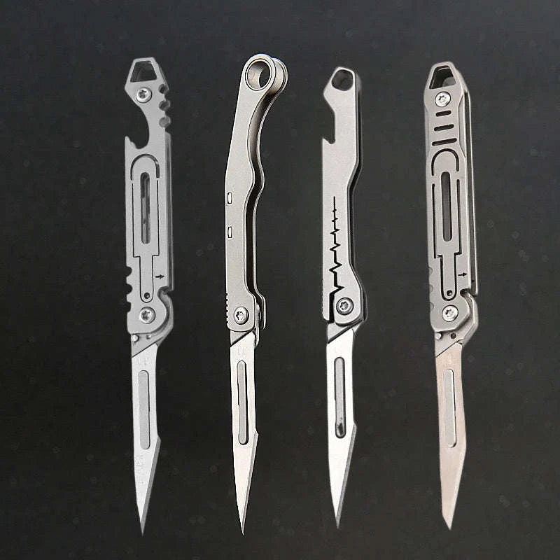Mini Titanium Alloy Folding Knife for Outdoor EDC-titanium alloy
