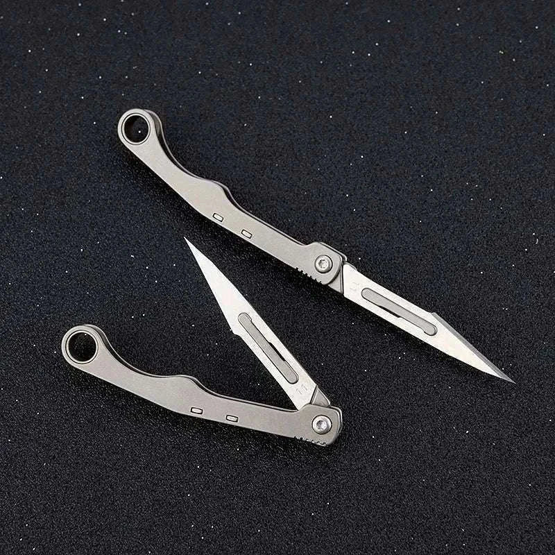 Mini Titanium Alloy Folding Knife for Outdoor EDC-titanium alloy
