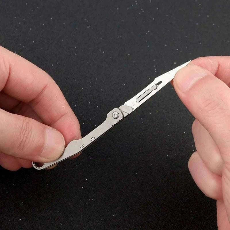 Mini Titanium Alloy Folding Knife for Outdoor EDC-titanium alloy