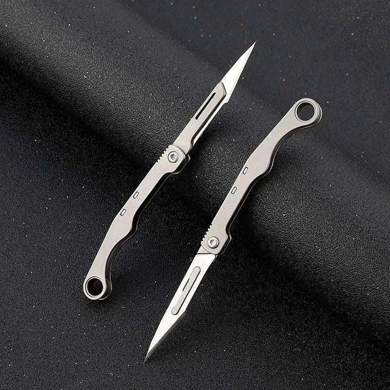Mini Titanium Alloy Folding Knife for Outdoor EDC-titanium alloy