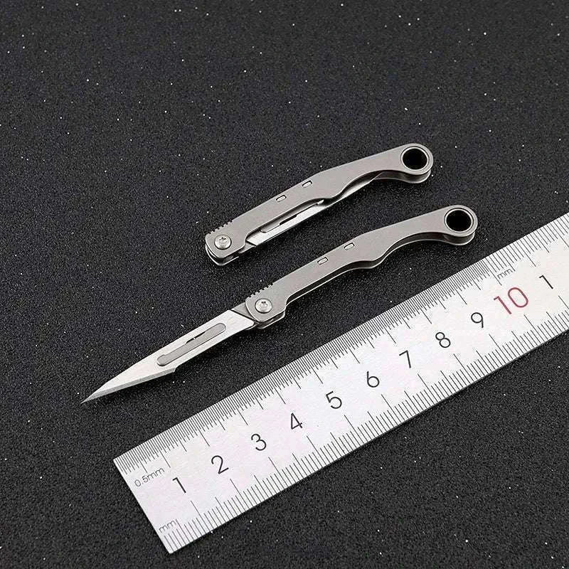 Mini Titanium Alloy Folding Knife for Outdoor EDC-titanium alloy