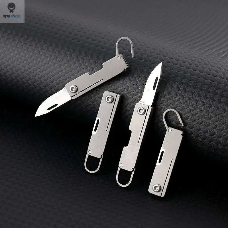 Mini Titanium Folding Knife - Portable EDC Tool-titanium alloy B