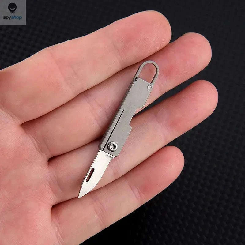 Mini Titanium Folding Knife - Portable EDC Tool-titanium alloy B
