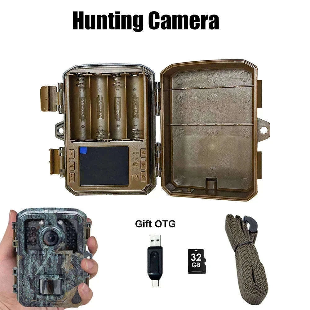 Mini Trail Camera 1080P Night Vision Wildlife Hunting Camera-DL003 None card