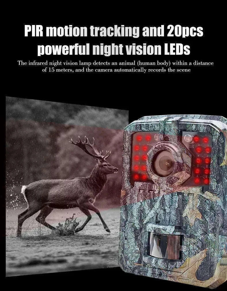 Mini Trail Camera 1080P Night Vision Wildlife Hunting Camera-DL003 None card