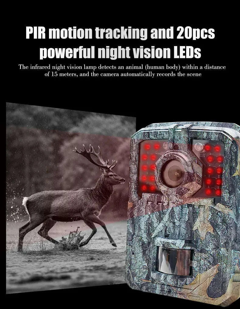 Mini Trail Camera 1080P Night Vision Wildlife Hunting Camera-DL003 None card
