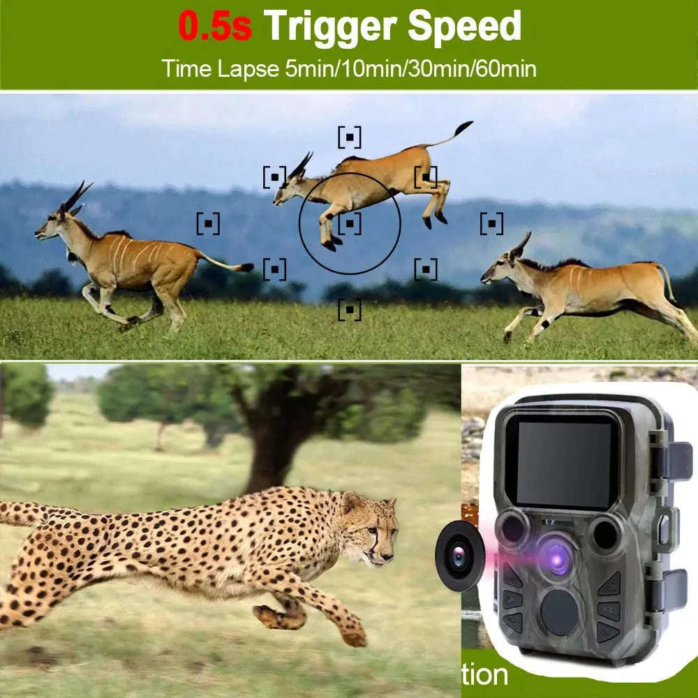 Mini Trail Camera – 4K Wildlife Monitoring, Night Vision, Waterproof-camera with 32GB