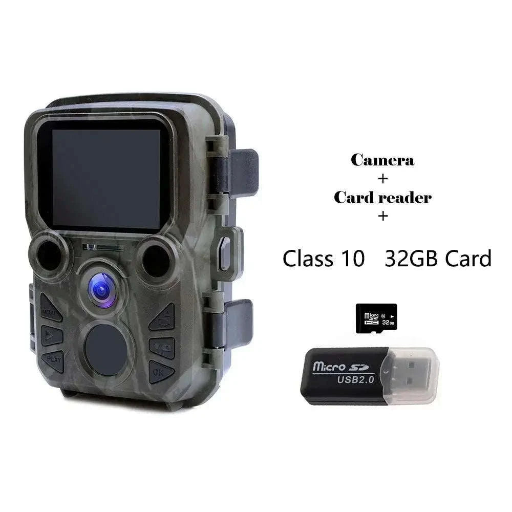 Mini Trail Camera – 4K Wildlife Monitoring, Night Vision, Waterproof-camera with 32GB