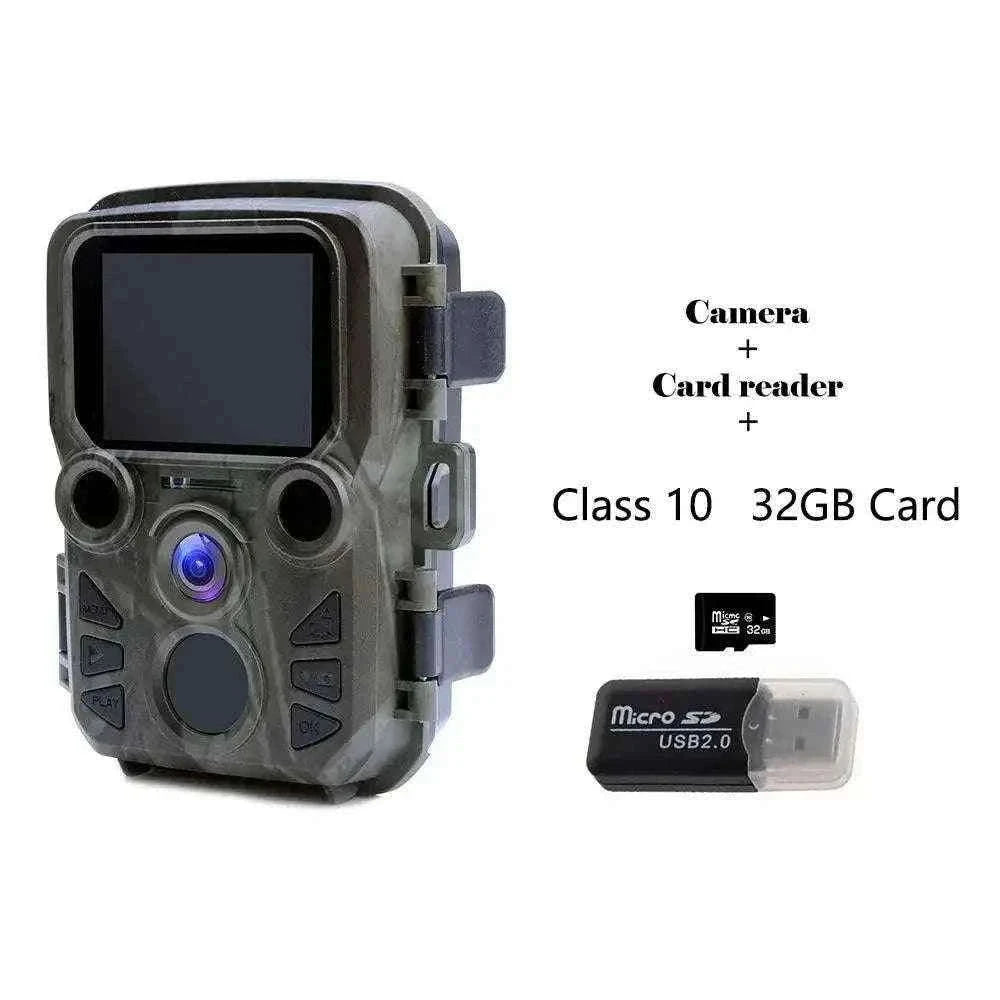 Mini Trail Camera with 4K Video, Night Vision, and IP66 Water Resistance-camera with 32GB