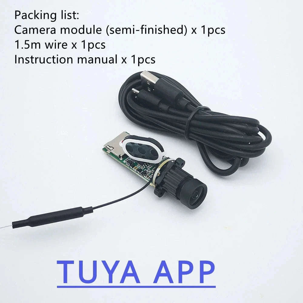 Mini Tuya 1080P Wireless IP Camera Module for Smart Monitoring-3.7mm lens