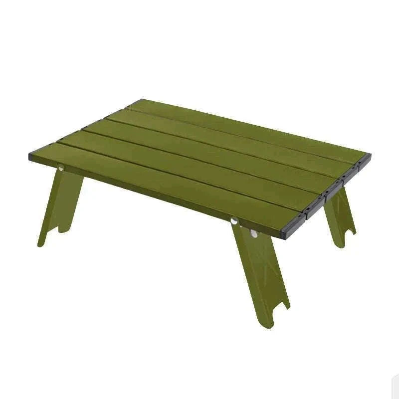 Mini Ultralight Camping Table for Easy Outdoor Setup-Silvery