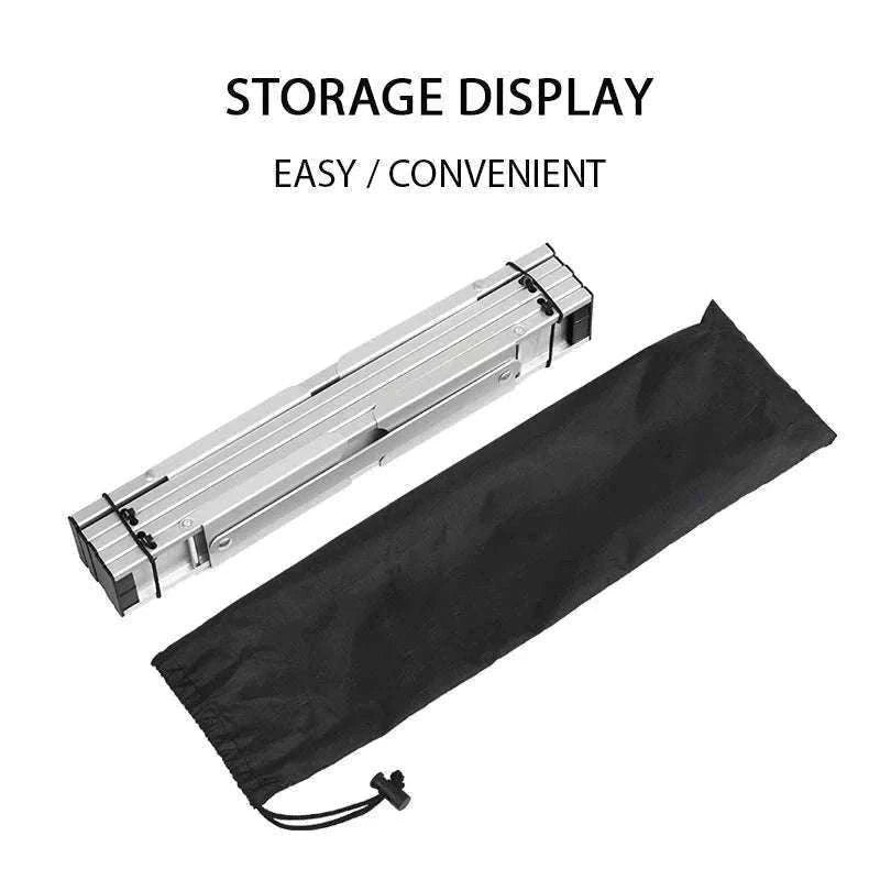 Mini Ultralight Camping Table for Easy Outdoor Setup-Silvery