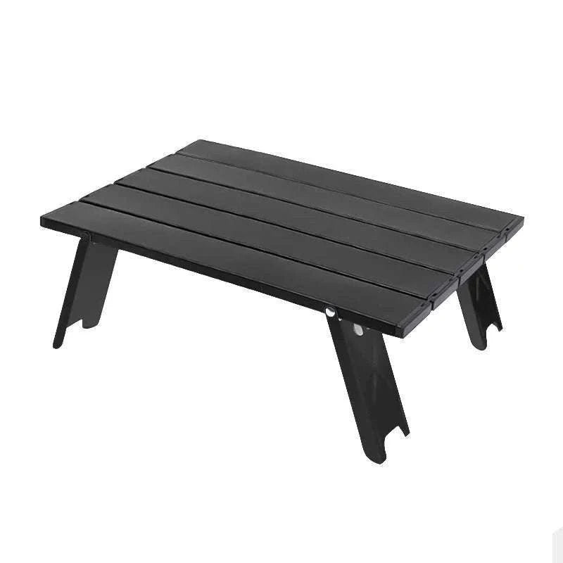 Mini Ultralight Camping Table for Easy Outdoor Setup-Silvery