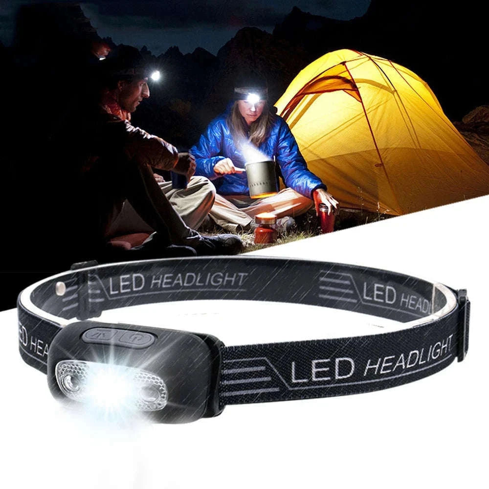 Mini USB Rechargeable Headlamp with Wave Sensor-orange 1PC / Headlamp