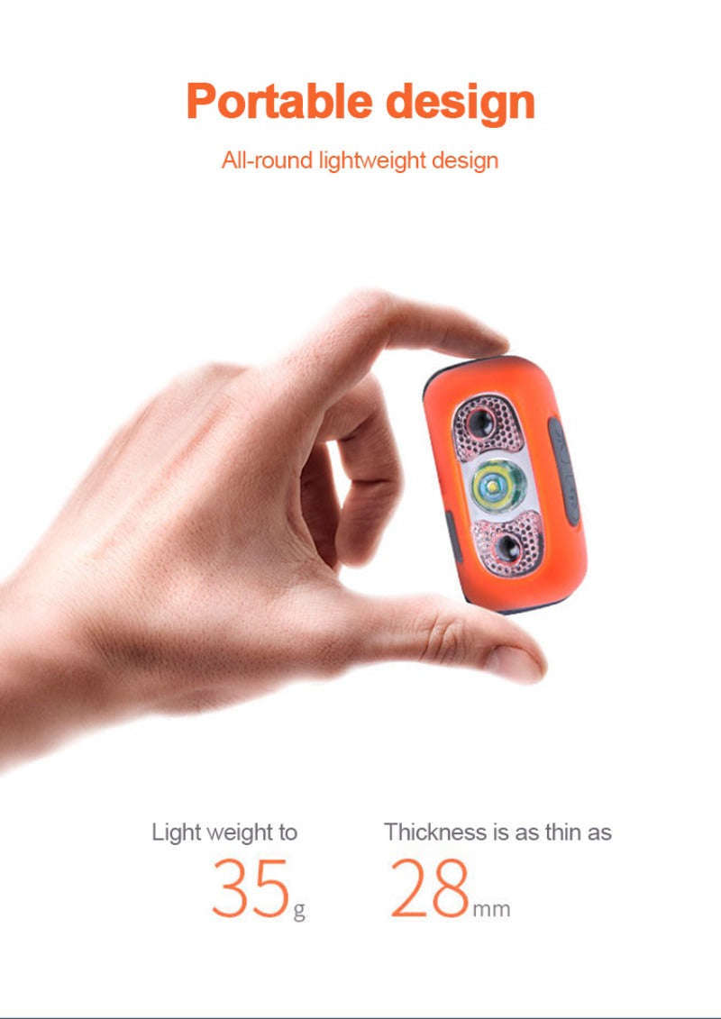 Mini USB Rechargeable Headlamp with Wave Sensor-orange 1PC / Headlamp