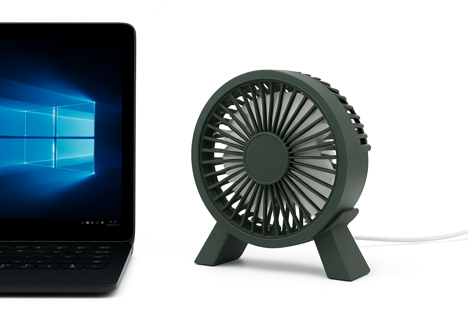 Mini USB Rechargeable Table Fan for Desk, Dorm, and Office